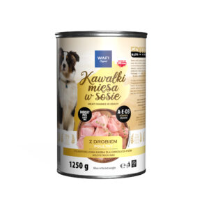 WAFI puszka kawałki mięsne dla psa z drobiem 1250g