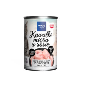WAFI puszka kawałki mięsne dla kota z drobiem 415g