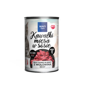 WAFI puszka kawałki mięsne dla kota z wołowiną 415g